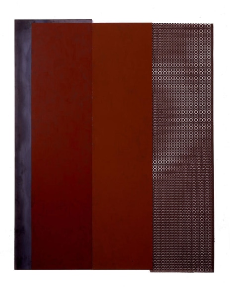 Merrill Wagner,  Ripple , 2006, Rust preventative paint on steel, 72.75 x 57.5"