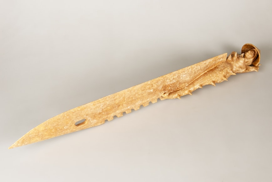 Le Hien Minh, Some Body to Love, 2024, traditional Vietnamese handmade D&oacute; paper, bioplastic, wood, 8 x 10 x 74 cm (3.1 x 3.9 x 29.1 inches)