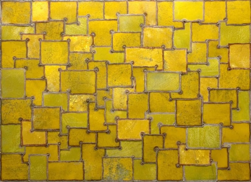 Nathan Slate Joseph, Yoga Man, 2007, Pure pigment on steel, 168 x 122cm