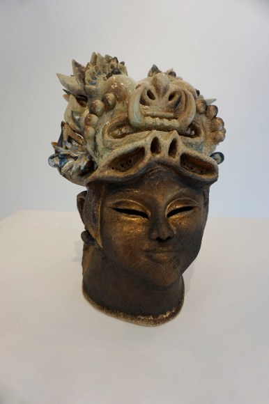 Soe Yu Nwe, Sandha Mukhi Ogress, 2024, glazed stoneware, cone 9, 32 x 24 x 24 cm (12.6 x 9.4 x 9.4 inches)