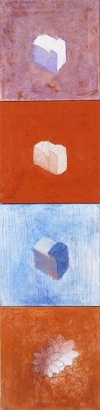 Cloud Cornice, 2006, oil and wax on canvas, 56 x 14 inches