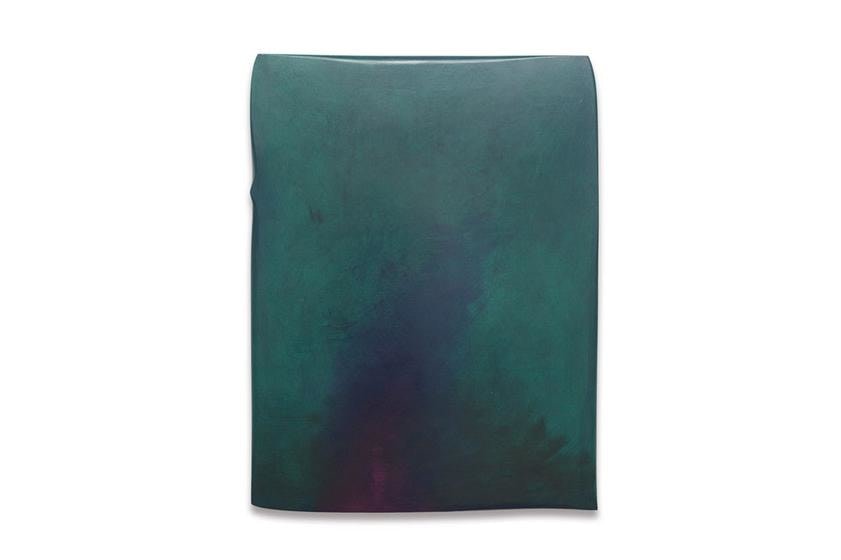 Robert Yasuda, Trace, 2013, acrylic on fabric on wood, 39 x 30 inches / 99 x 76.2 cm.