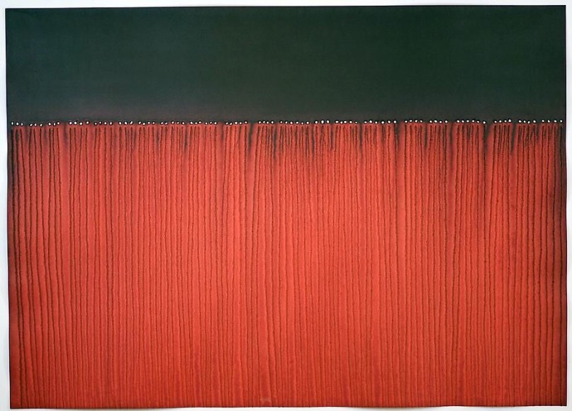 Sohan Qadri, Agni V, Ink and dye on paper, 140 x 100cm