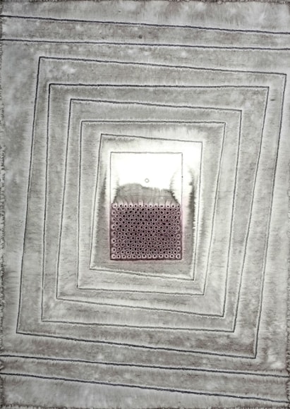 Sohan Qadri,&nbsp;Aloka IV, 2007, ink and dye on paper,&nbsp;55 x 39 inches/139.7 x 99.1 cm