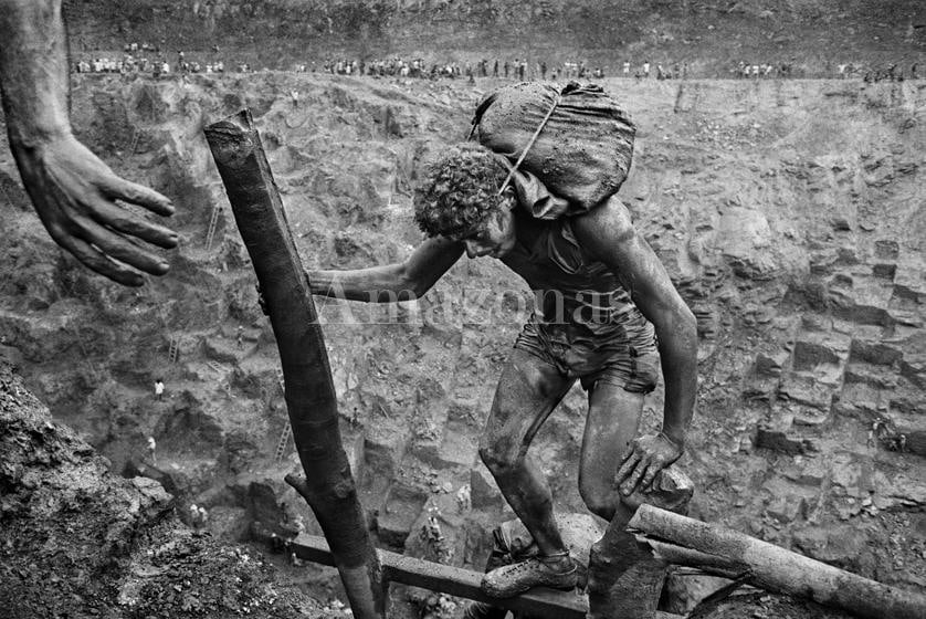 Sebasti&atilde;o Salgado, Gold mine of Serra Pelada, Par&aacute;, Brazil [carrier], 1986, gelatin silver print, 36 x 50 inches/91.44 x 127 cm. &copy; Sebasti&atilde;o Salgado/Amazonas Images
