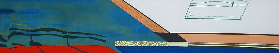 kyoto, 2008, acrylic on canvas, 18 x 96 inches