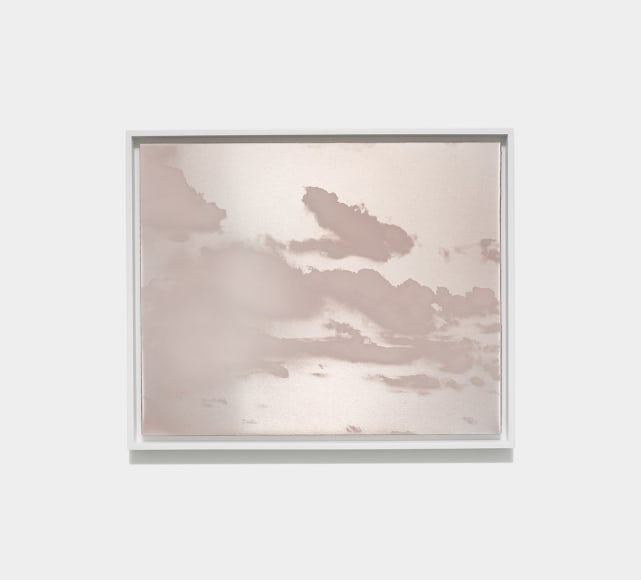Miya Ando, Evening Cloud (Yūgumo) 03.10.2024 7:01 PM NYC, 2024, ink, resin, dye, urethane, pure micronized silver, aluminum composite, 67 x 80 cm (26.25 x 31.5 inches)