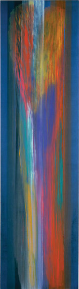 Lingaraja Purple, 2008, Acrylic on linen, 94.5 x 25.5&quot;