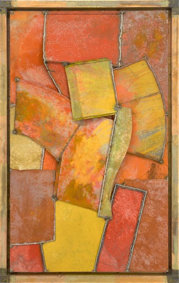 Nathan Slate Joseph, Kimono Sweet II, pure pigment on galvanized steel, 18 x 23"