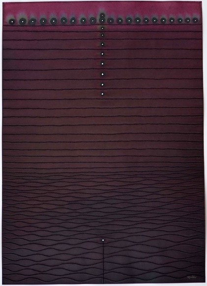 Sohan Qadri, Amrita IV, 2007, ink and dye on paper, 139.7 x 99.1 cm (55 x 39 inches)