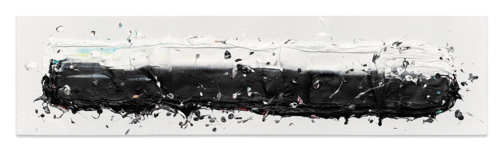 Jane Lee,&nbsp;Paarasam Gate #1 (Gone Completely Beyond #1), 2023, mixed acrylic media, 14 x 67 x 2 inches/35.5 x 170 x 5 cm