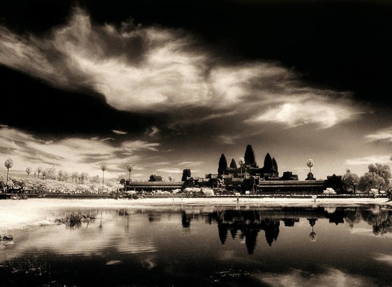 "Solar Eclipse, Angkor Wat", Silver Gelatin Print, 20 x 24"