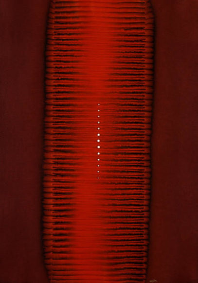 Sohan Qadri, Amisha I, 2006, Ink & dye on paper, 55 x 39"