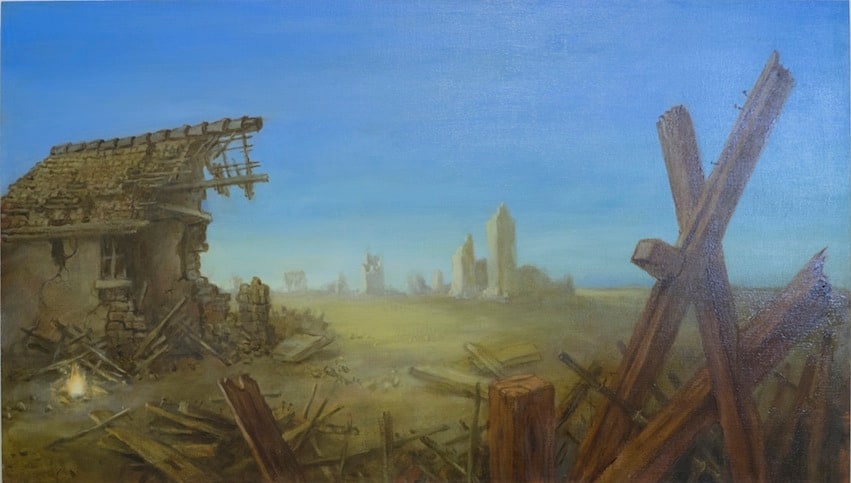 , Martin Constable, Operation Flashlight, 2015, oil and acrylic on canvas, 67 x 120 cm