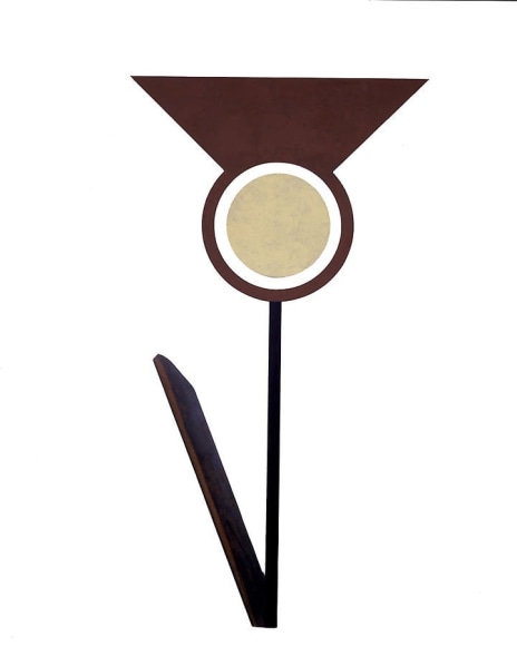 Merrill Wagner,  Day Lily , 2006, Rust preventative paint on steel, 86.5 x 47"