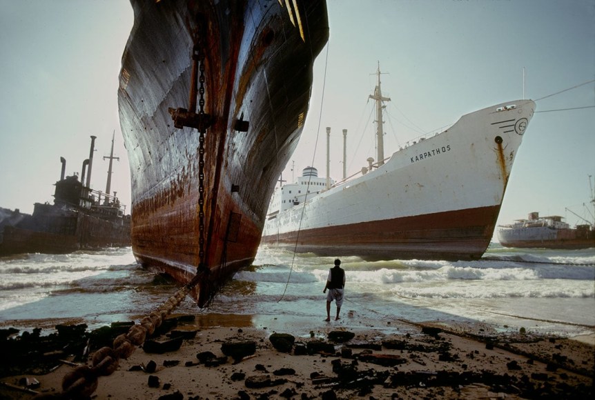 Steve McCurry, Ship breaking yard, near Karachi, Pakistan, 1985, ultrachrome print