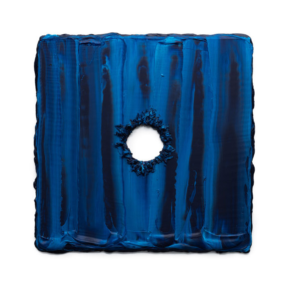 Jane Lee, Where Is Painting #6, 2022, acrylic paint and mixed media on fibreglass, 105 x 105 x 8 cm (41.3 x 41.3 x 3.1 inches)