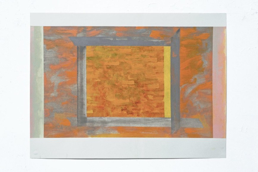 SK #1, 2018, oil and acrylic on fiberglass paper, 22 x 30 inches/55.9 x 76.2 cm