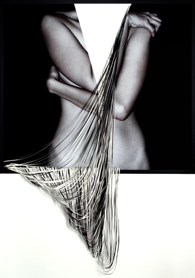 , Phassa (Touching), 2015, C-type print and hand-cut canvas, 39 x 44.1 inches/99 x 112 cm