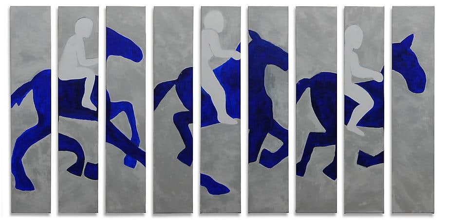 Susan Weil, Flicker, 2008, acrylic on canvas, 52 x 108 inches