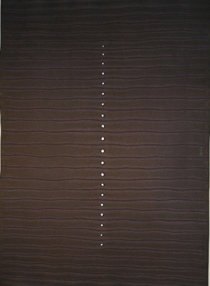 Sohan Qadri, blk/purple, 2004, ink and dye on paper, 139.7 x 99.1 cm (55 x 39 inches)