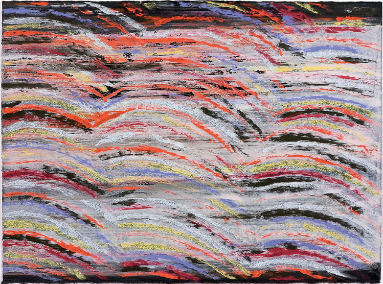 Across White, 2007, Mixed media on Arches paper, 22.25 x 30&quot;