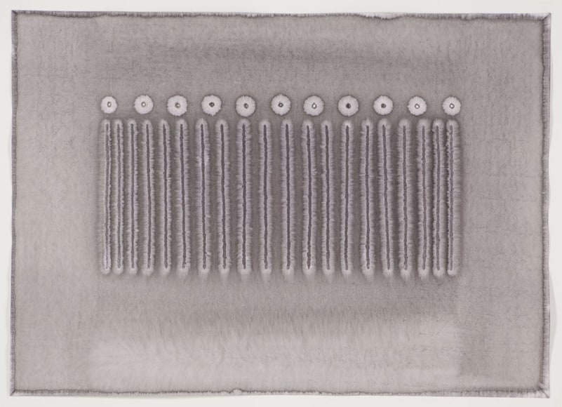 Sohan Qadri, Megha IV, 2010, ink and dye on paper, 39 x 55 inches/99 x 140 cm