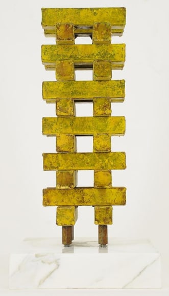Nathan Slate Joseph, Urbana XXIV, 2008, Pure pigment on galvanized steel, 16 x 5 x 5"
