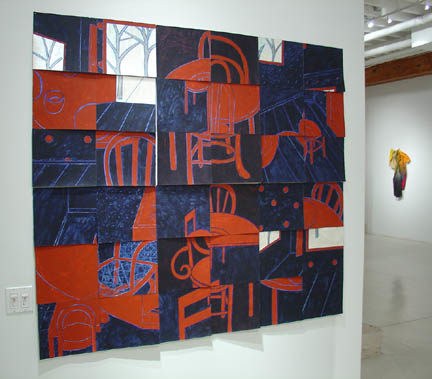 Susan Weil, Interior , 2000, Acrylic and paper, 60 x 66"