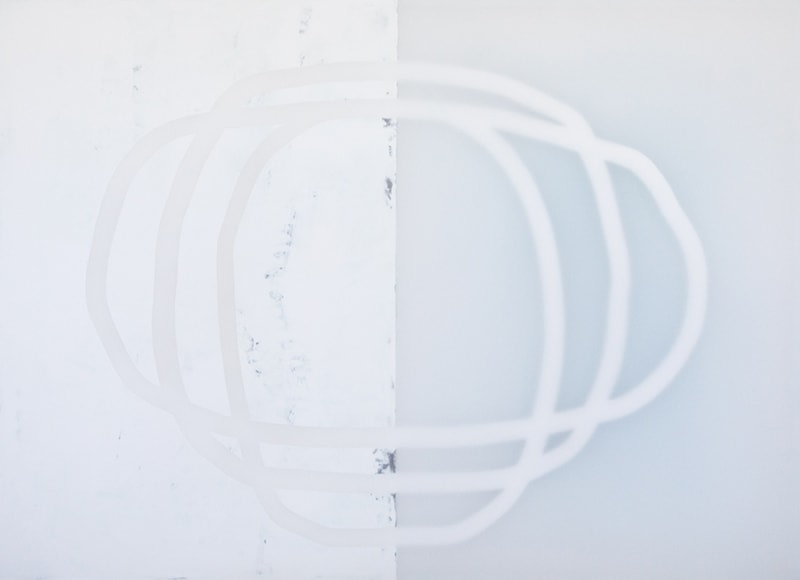 Udo Nöger, Wiegend 4, 2019, mixed media on canvas, 198.1 x 271.8 cm (78 x 107 inches)