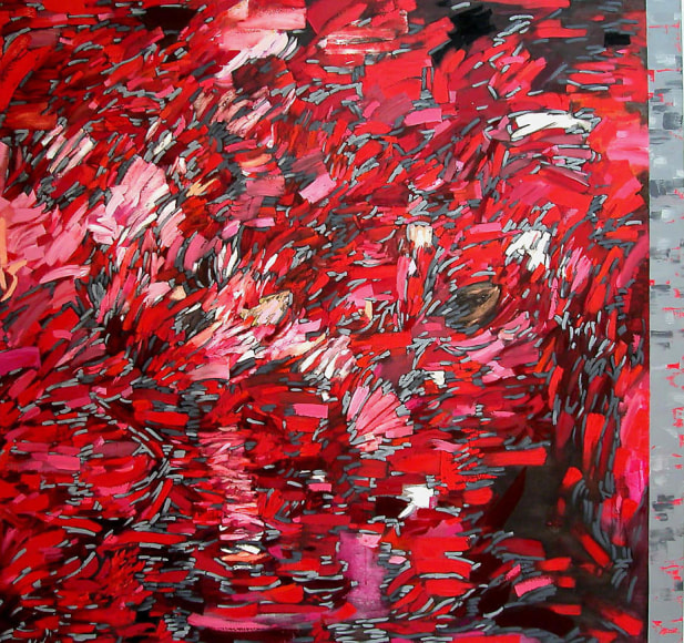 Good Times Express, 2004, Oil on canvas, 72 x 76&quot;