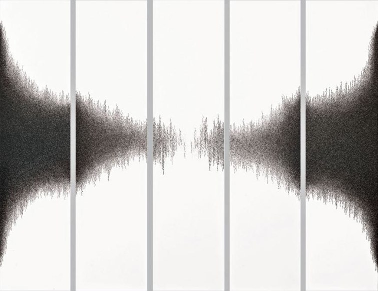 Untitled, 2011 Pen and varnish on canvas