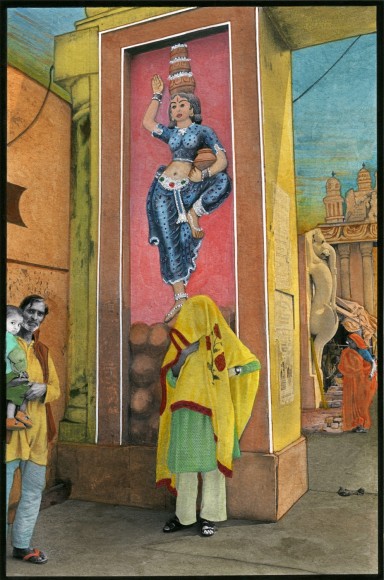 Pamela Singh, Treasure Map 024, 2015, painted archival digital print on Hahnem&uuml;hle watercolor paper, 20.3 x 13.3 cm (8 x 5.3 inches)