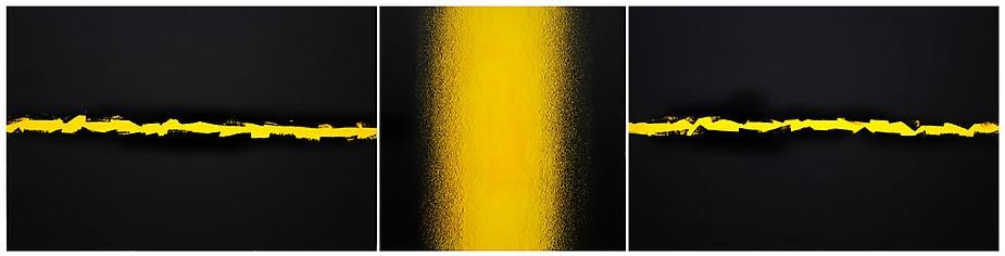 , Golnaz Fathi, Untitled, 2013, acrylic, pen and varnish on canvas, 27.6 x 106.3 inches