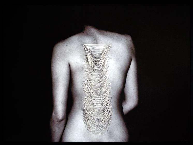 Kamolpan Chotvichai, Karma (deed), 2015, c-type print and hand cut canvas, 103 x 138 cm (40.5 x 54.3 inches)