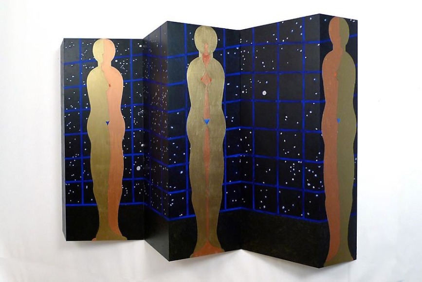 Time Fold, 2010, acrylic on wood panel, 60 x 90 x 15 inches