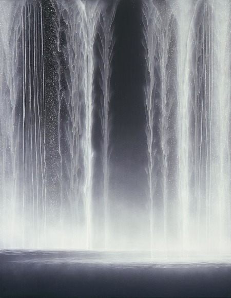Hiroshi Senju, Waterfall, 2009, Natural pigments on Japanese mulberry paper, 116.7x90.9cm