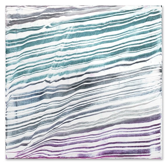 Ricardo Mazal, White with Violet, Violet Blue and Blue Grey 2, 2018, oil on linen, 66 x 68.6 cm (26 x 27 inches)