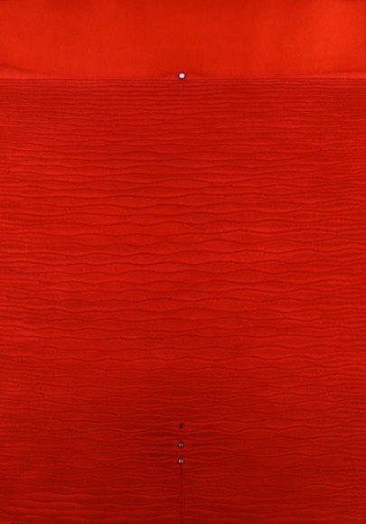 Sohan Qadri, Abhaya II, 2005, Ink & dye on paper, 55 x 39"