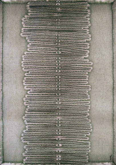 Sohan Qadri, Lai II, 2004, ink and dye on paper, 99 x 69 cm (39 x 27 inches)