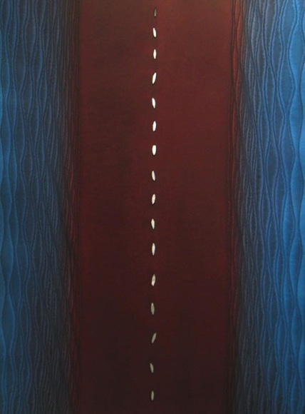 Sohan Qadri, Amulya II, 2006, Ink & dye on paper, 55 x 39"