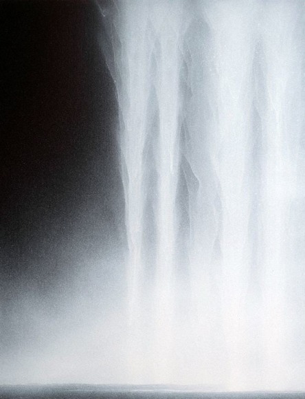 Hiroshi Senju, waterfall (a), 2007, pure pigment on mulberry paper mounted on board, 66 x 51 cm (26 x 20 inches)