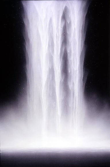 Hiroshi Senju,  Day Falls / Night Falls V , 2007, Flourescent pigment on rice paper mounted on board, 35.75 x 23.75&quot;