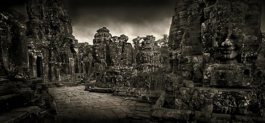 "Bayon Terrace", Archival Pigment Print, 40 x 80"