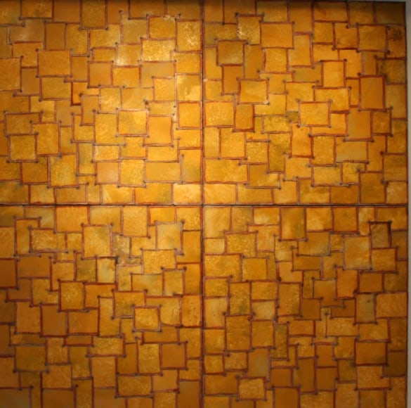 Nathan Slate Joseph,  Arrested Memories , 2006, Pure pigment on galvanized steel, 1200 x 120 x 2&quot;