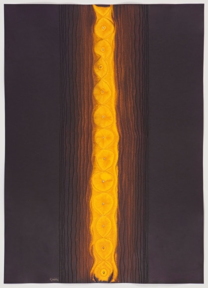 Sohan Qadri, untitled, 2010, ink and dye on paper, 139.7 x 99.1 cm (55 x 39 inches)