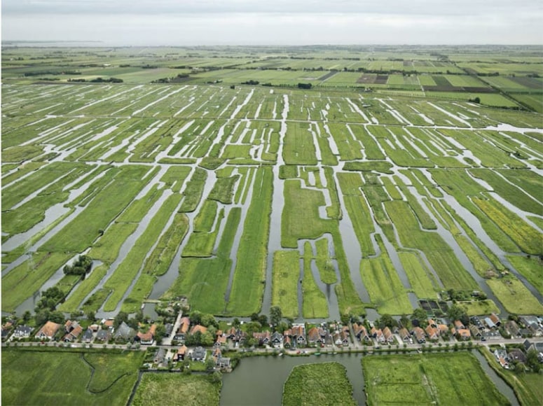 Edward Burtynsky, Polders, Grootschermer, The Netherlands, 2011, chromogenic color print, 64 x 48 inches/162.6 x 122 cm