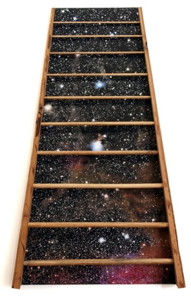 Susan Weil, Barton's Ladder, 2012, inkjet and wood on canvas, 152.4 x 94 x 8.9 cm (60 x 37 x 3.5 inches)