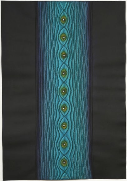 Tilak III, 2007, Ink and dye on paper, 39 x 27"