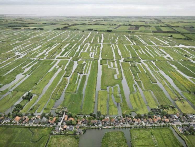 Edward Burtynsky, Polders, Grootschermer, The Netherlands, 2011, chromogenic color print, 48 x 64 inches / 122 x 162.6 cm.